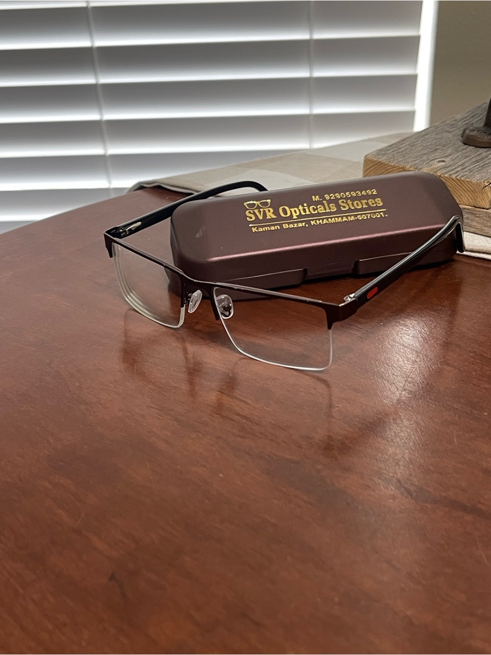 Tom Hardy model 82204 half-rim frames metal bronze new